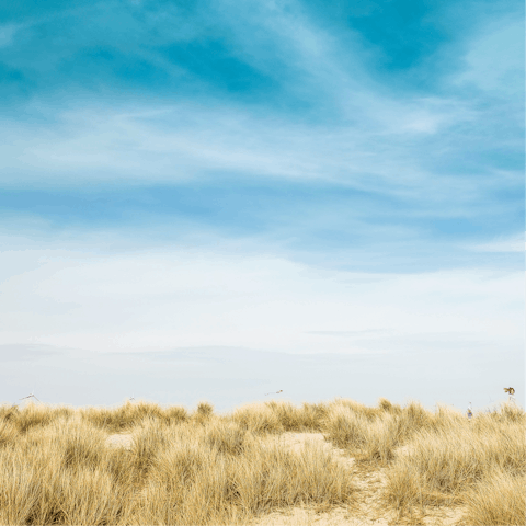 Stroll along the sand of Amager Strand, just up the road