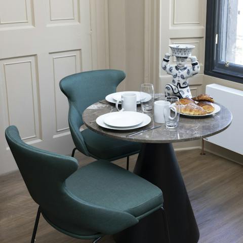 Enjoy some afternoon tea and Scottish shortbread at the dining area