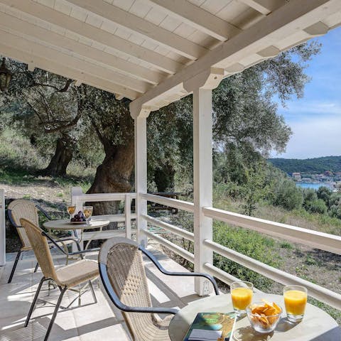 Slip away to enjoy a cup of coffee with the view from the balcony