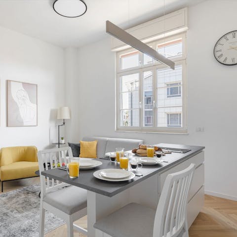 Feast on home-cooked falafel at the trendy breakfast bar
