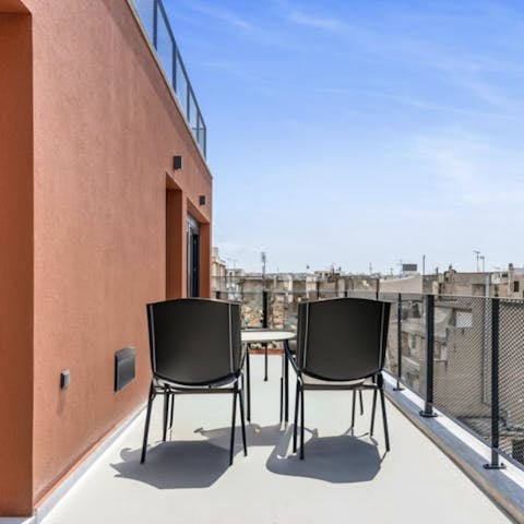 Sip your morning coffee or sundowner on the balcony