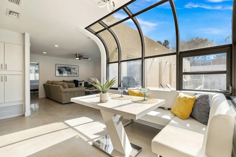 Start your day with pancakes in the breakfast nook