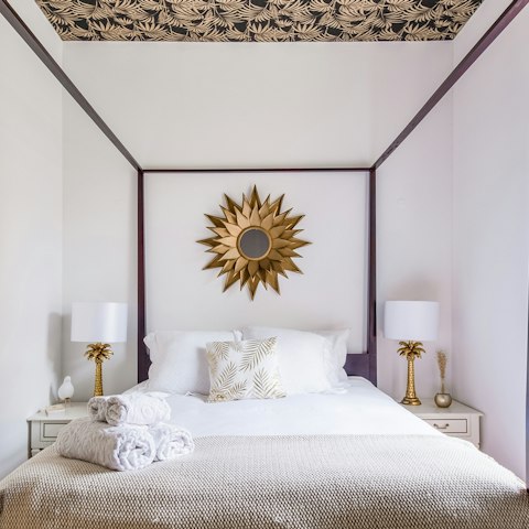 Wake up in the beautiful four-poster bed feeling rested and ready for another day of exploring