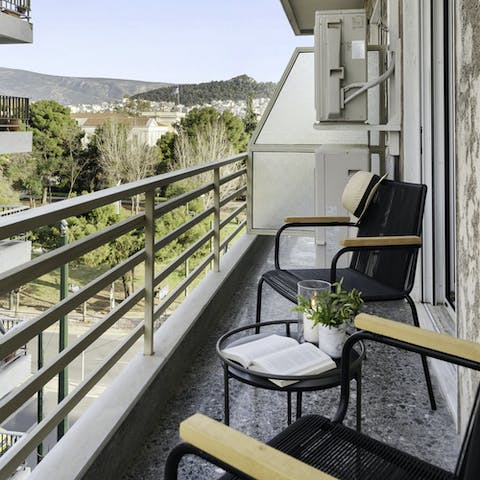 Spend afternoons on the balcony with a selection of local baklava