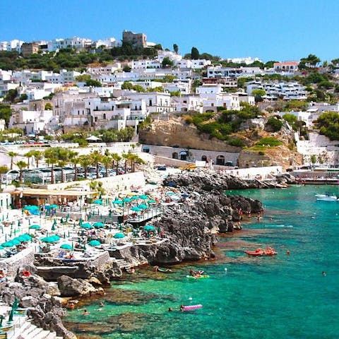 Stay in the small coastal village of Marina di Andrano