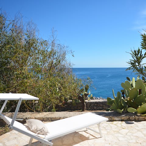 Take in the beautiful sea vistas from the terrace