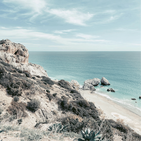 Spend the day by the sea – the beach is just a five-minute drive away