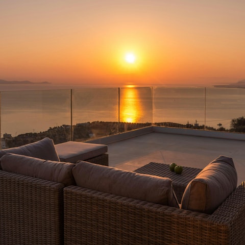 Toast the sunset from the outdoor lounge
