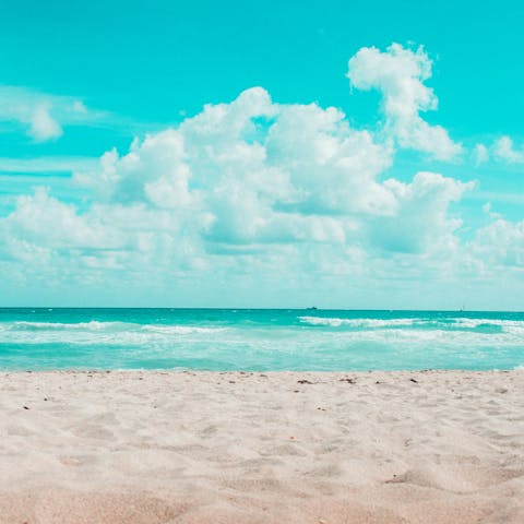Head to the beach for a splash and a sunbathe, 8 kilometres away