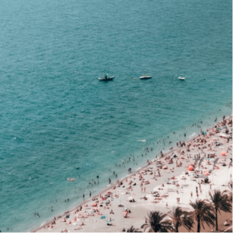 Cool off at the Plage de la Favière, just three minutes away