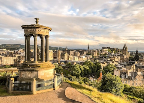 Step outside onto Calton Hill's summit for 360-degree panoramas over Edinburgh