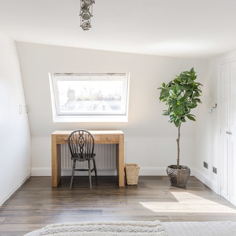 Write a blog of your time in London or catch up on work at the desk