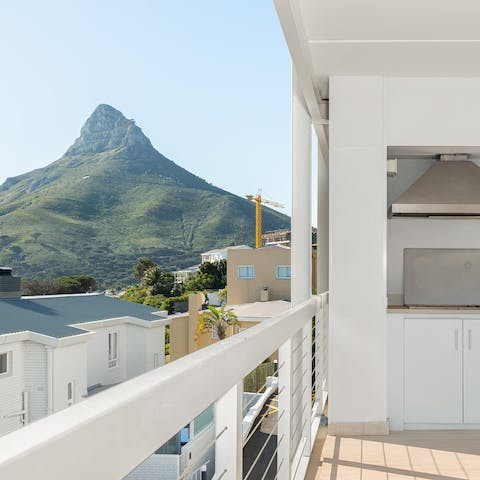 Take in stunning views of Lion's Head from the balcony