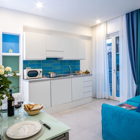 Prepare some antipasti in the modern kitchen