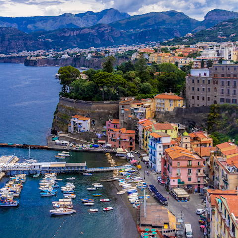 Explore Sorrento, including the Palazzo Correale and the marina, both a short walk away