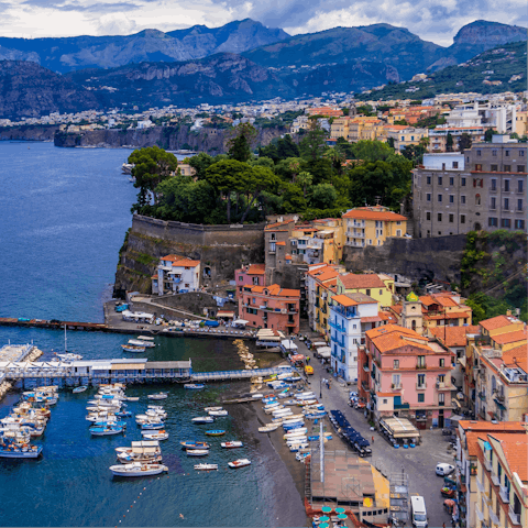 Explore Sorrento, including the Palazzo Correale and the marina, both a short walk away