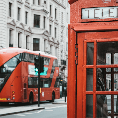 Jump on the Tube and arrive in central London within twenty minutes