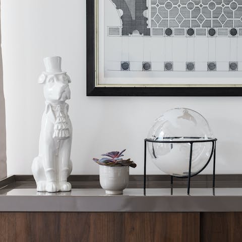 Admire the quirky decorations throughout the home