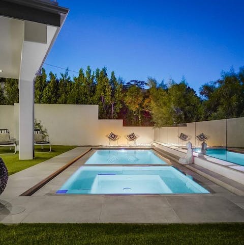 Enjoy a workout in the private pool, topped off with a relaxing dip in the Jacuzzi