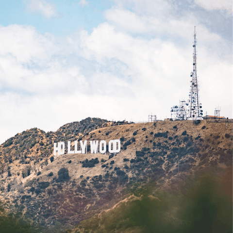 Immerse yourself in the world-famous scenery of the Hollywood Hills, home to the iconic Hollywood sign