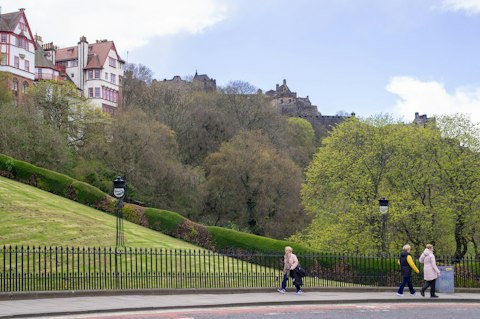 Relax in Princes Street Gardens, just five minutes away on foot