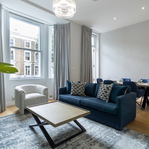 Enjoy cosy evenings at home or head to a local restaurant