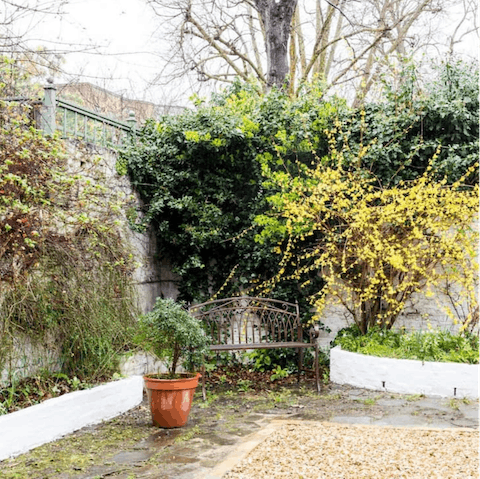 Get your morning off to a peaceful start with a cup of coffee on the quiet patio