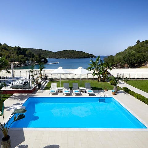 Stroll down to Karvouno beach, only 30 metres away