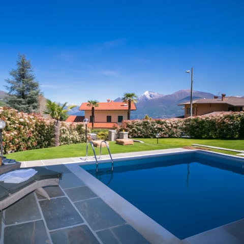 Start the day with a refreshing dip in the pool