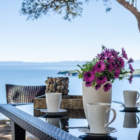 Enjoy your morning coffee with a breathtaking view