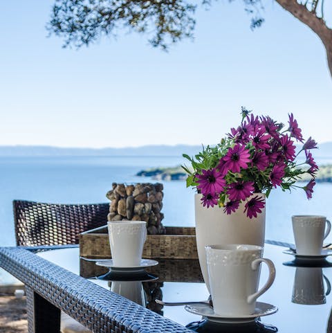 Enjoy your morning coffee with a breathtaking view
