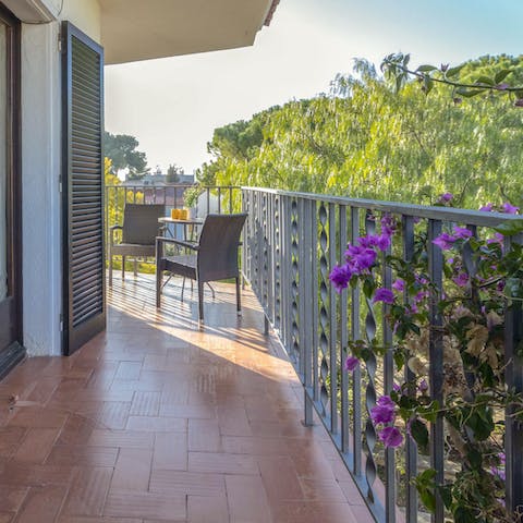 Catch some Catalonian sun on the balcony