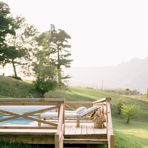 Savour the sun and scenery from the picturesque pool