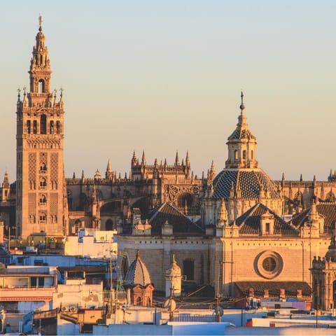 Visit the stunning Seville Cathedral, 500 metres away