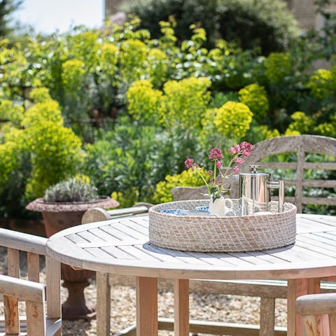 Take your breakfast on the glorious patio and enjoy the sights and sounds of the countryside
