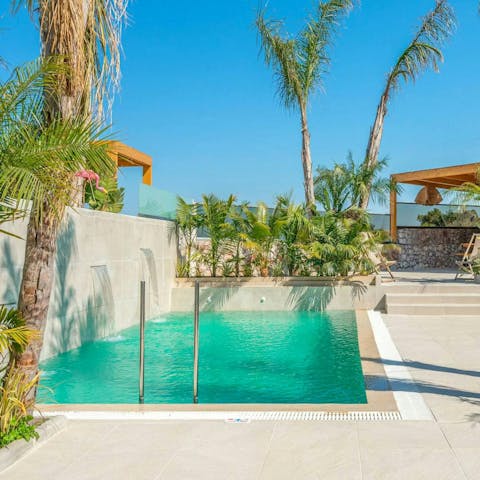 Take a dip in the pool to cool off from the sun