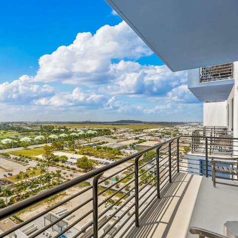 Sit out on the private balcony and admire the view