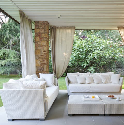Lounge on the patio