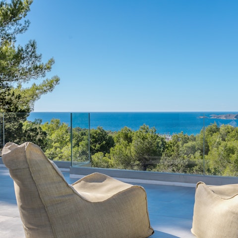 Admire the vistas of the bay and Conejera Island