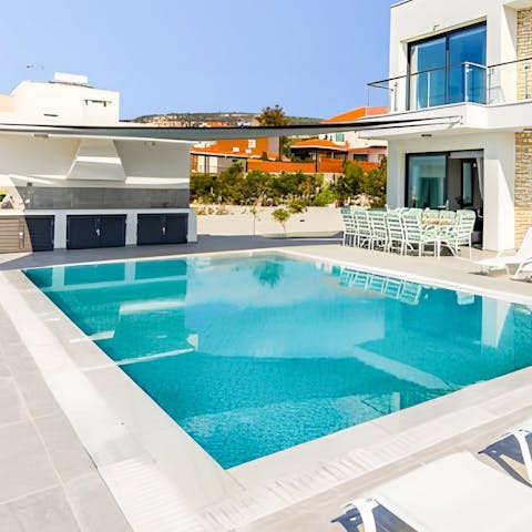 Cool off from the Cypriot sun with a dip in the private pool