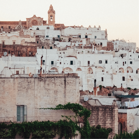 Explore pretty Ostuni, a short drive away