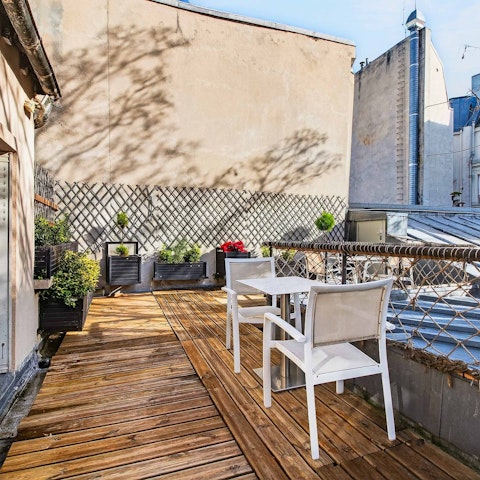 Make the most of sunny days with drinks on the terrace