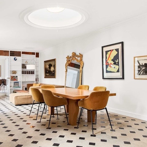 Dine in style in the open-plan living space