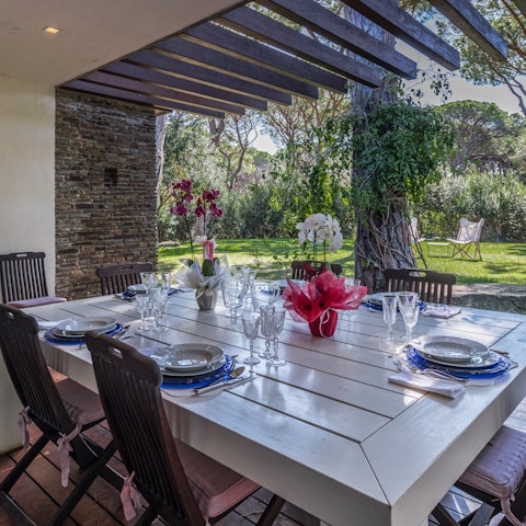 Light up the barbecue in the evening for alfresco dinners