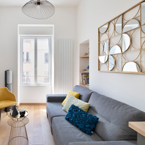 Chill out on the sofa with a glass of wine at the end of another relaxing day