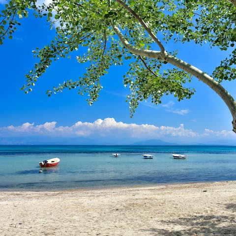 Explore the idyllic island of Corfu from your base just outside of Marmaro, and discover its beaches, mountains, and towns