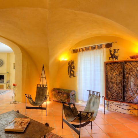 Admire the interesting interiors of a converted 17th-century farmhouse
