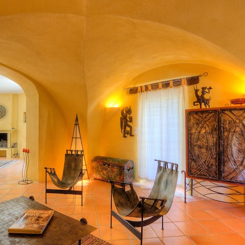 Admire the interesting interiors of a converted 17th-century farmhouse