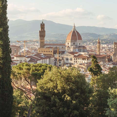 Walk a few minutes to Piazzale Michelangelo for iconic Florence views