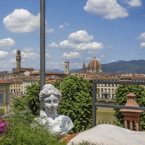 Sip Chianti on the terrace while admiring Duomo vistas